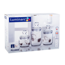 LUMINARC CLUB PLUMES Набор банок 3 шт L4559