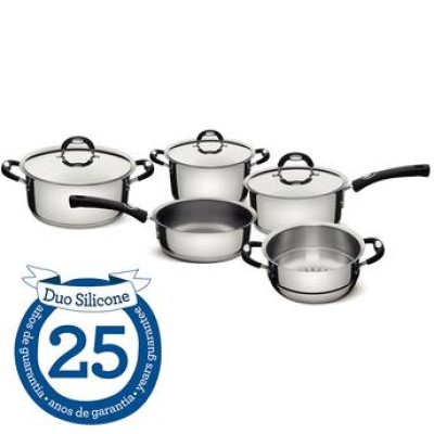 TRAMONTINA DUO SILICONE Кастрюля с крышкой 20см. 2,9л. 62483/200