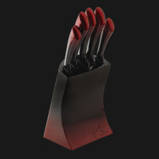 Berlingerhaus burgundy-black Набор ножей с подставкой 6 пред BH-2176