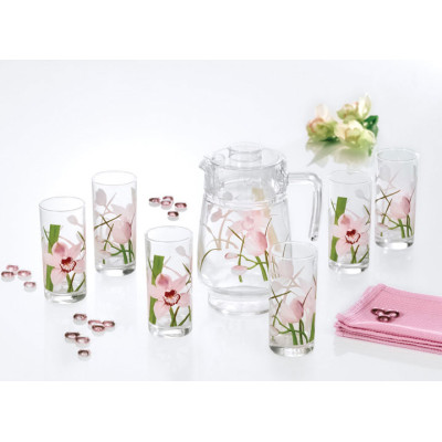 Luminarc Red Orchis Набор питьевой 7 пр. G4609