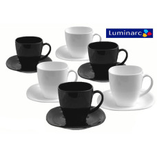 Набір чайний 12 предметів Carine Black&White Luminarc - D2371