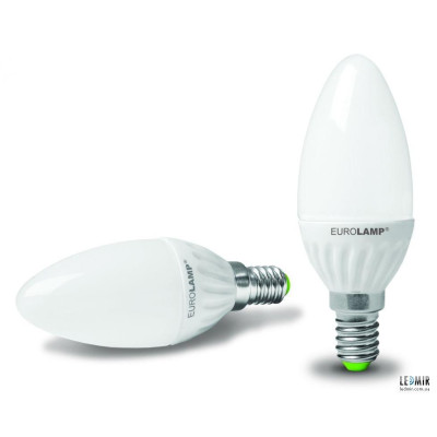 Лампочка LED светодиодная 3w e14 2700k EUROLAMP Candle  - 140413\25