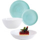 Luminarc Ammonite Turquoise & White сервиз столовый 19 пр - Р9909