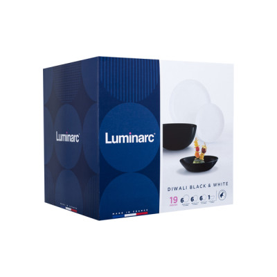 Luminarc Diwali Black & White Сервиз столовый 19 пр. - Р4360