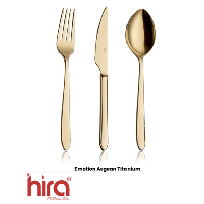 HIRA EGE GOLD  Вилка десертная 3mm 18/10 - EG006