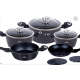 BOHMANN  Набор посуды 10 предметов  - BH 40 BLACK