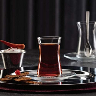 Набір чай кава 8 пр. склянка+блюдце 170мл. Heybeli Pasabahce - 95290