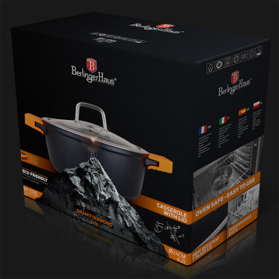 BERLINGERHAUS Granit line Кастрюля 24 см. BH-1095