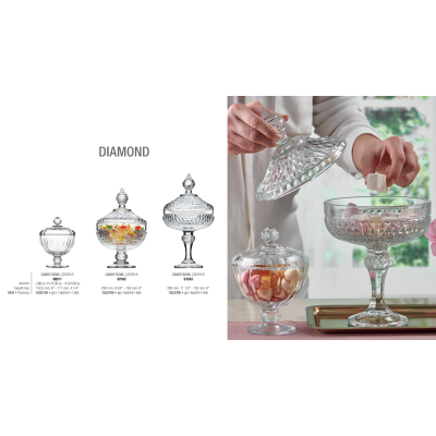 Цукорниця висока 25 см. Diamond Pasabahce - 97242