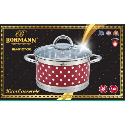 Кастрюля 3,6л. з кришкою 20см, Bohmann - BH0127-20