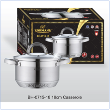 Кастрюля 2.9л. з кришкою 18см, Bohmann - BH 0715-18