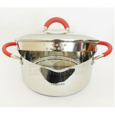 Lessner Kew garden Каструля с крышкой цедило 24см 5,1л  55114-24 R