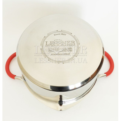 Lessner Kew garden Каструля с крышкой цедило 24см 5,1л  55114-24 R