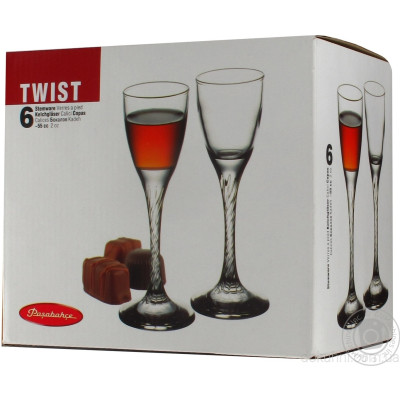 Чарка для горілки лікеру набір 6Х55мл. TWIST PASABAHCE -  44612