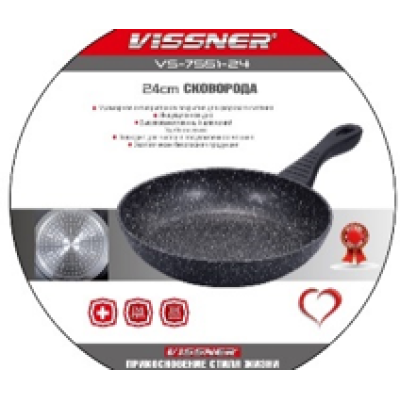 VISSNER Сковородка без крышки 24cm. VS 7551-24
