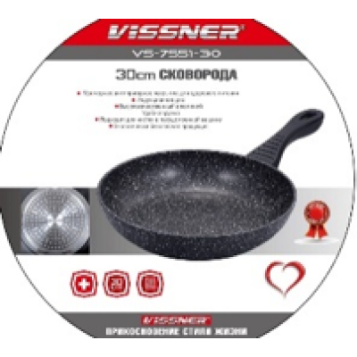 VISSNER Сковородка без крышки 30cm. VS 7551-30