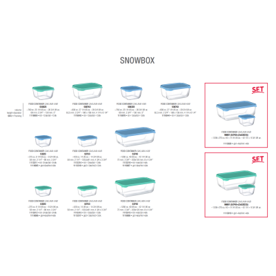 Контейнер прямокутний 830 мл. Snowbox Pasabahce - 530743-Б