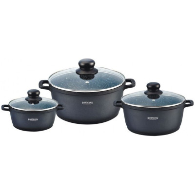 BOHMANN Набор посуды 6 предметов - BH 6006 MRB