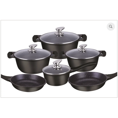 BOHMANN Elegance Black-Brown Набор антипригарной посуды 11 пред. - BH 60-11