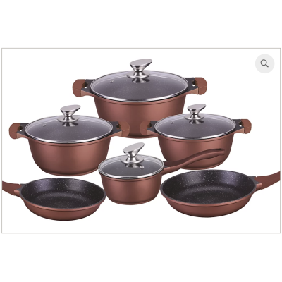 BOHMANN Elegance Black-Brown Набор антипригарной посуды 11 пред. - BH 60-11
