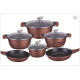 BOHMANN Elegance Black-Brown Набор антипригарной посуды 11 пред. - BH 60-11