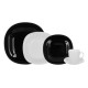 LUMINARC CARINE WHITE&BLACK  Сервиз столовый 30 пр. - N1500