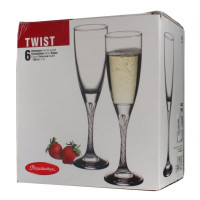 Келих для шампанського набір 6Х150мл. PASABAHCE TWIST - 44307