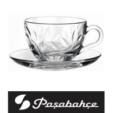 Чашка 215мл з блюдцем 2 пред.  PASABAHCE SOHBET - 98964-1