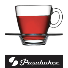 Чашка зблюдцем 225мл.  AQUA*Paşabahçe -  95040-1
