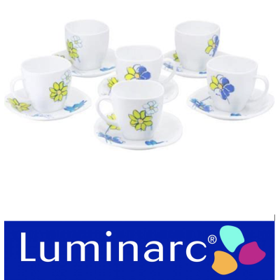 Чашка 220 мл з блюдцем 2 пред.  Luminarc*FreshGarden  - H8663-1