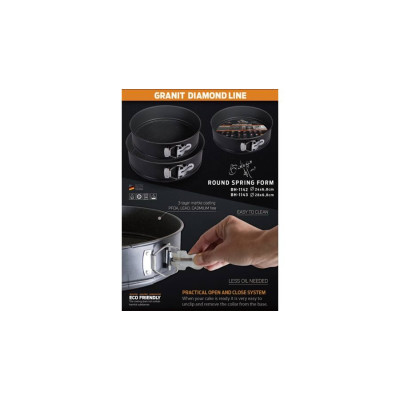 BERLINGERHAUS Granit Diamond Форма разъемная 24 см BH-1142