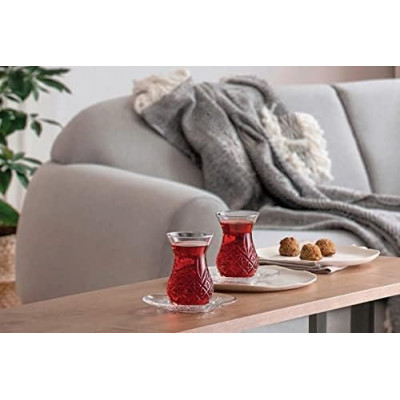 Склянки для чаю з блюдцем 6 шт. 155 мл.Timeless Pasabahce - 96992