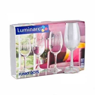 Luminarc Funky Dots Бокал вино Набор 6х 260мл G9647