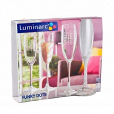 Luminarc Funky Dots Бокал шампанское 190мл.х 6шт набор G9650