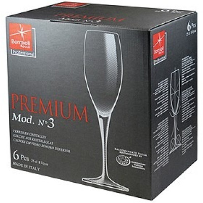 Bormioli Premium Бокал шампанское набор 6 х 260мл 170061BF9021990