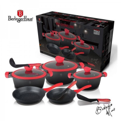 BERLINGERHAUS Red Stone Набор посуды 11 пред. BH-1379