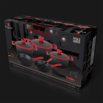 BERLINGERHAUS Red Stone Набор посуды 11 пред. BH-1379