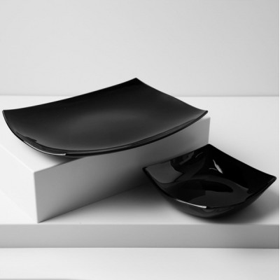 Блюдо велике 350х260 мм. Luminarc QUADRATO BLACK - D6408
