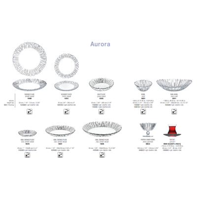 Блюдо овальне глибоке 33Х26 см.  Aurora Pasabahce - 10611