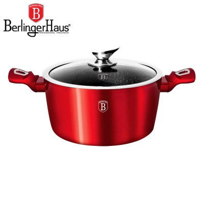 BERLINGERHAUS Кастрюля 6.1л. с крышкой 28см. BH-1258N