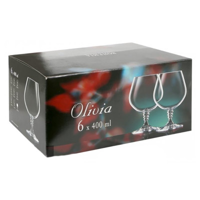 Набір келихів для коньяка 6 шт. 400 мл. Olivia Bohemia b40346/400