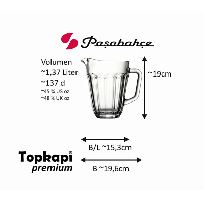 Глечик для напоїв ХоРеКа 1370мл. Casablanka PAŞABAHÇE  -  55052-1