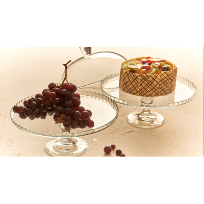 Блюдо тортівниця на ніжці верхній бортик 32 см. Patisserie Pasabahce - 95117v