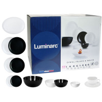 Сервіз столовий 44 предмети Diwali Black&White Luminarc - P4678