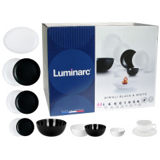 Сервіз столовий 44 предмети Diwali Black&White Luminarc - P4678