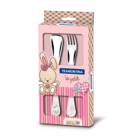 Столові прилади TRAMONTINA BABY Le Petit pink /X2 пр. (66973/015)