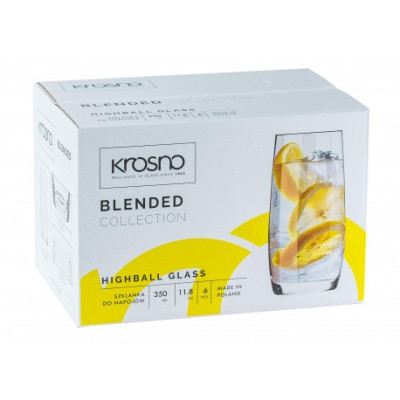 Склянка висока набір 6Х350 мл.  KROSNO BLENDED - F68953503502500