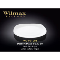 Wilmax Тарілка десертна квадратна 20см WL-991001