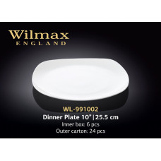 Wilmax Тарілка обідня квадратна 25,5см WL-991002