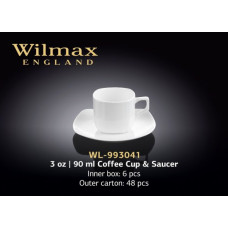 Wilmax Набір кавовий (чашка 90мл-2шт.блюдце-2шт)- WL-993041/2C